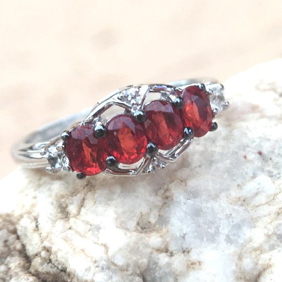 Genuine Ruby Ring 9K White Gold Size 6 Natural Gemstones - Only 1 Available! - Picture 16 of 16
